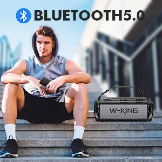 W-King Блутут мобилна колонка Bluetooth Speaker - D8 Black - 50W W-King Блутут мобилна колонка Bluetooth Speaker - D8 Black - 50W