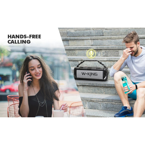 W-King Блутут мобилна колонка Bluetooth Speaker - D8 Black - 50W W-King Блутут мобилна колонка Bluetooth Speaker - D8 Black - 50W