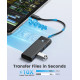 Orico хъб USB3.1 HUB Type-C - 4 x USB3.0 - PAPW4A-C3-015-BK Orico хъб USB3.1 HUB Type-C - 4 x USB3.0 - PAPW4A-C3-015-BK