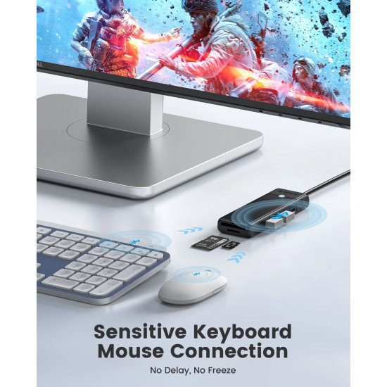 Orico хъб USB3.1 HUB Type-C - 4 x USB3.0 - PAPW4A-C3-015-BK Orico хъб USB3.1 HUB Type-C - 4 x USB3.0 - PAPW4A-C3-015-BK