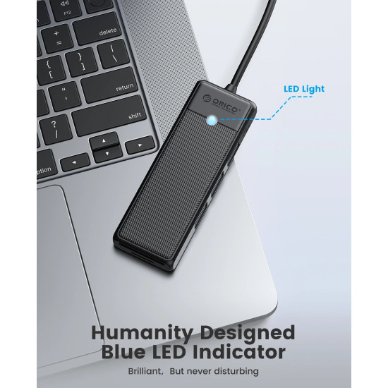 Orico хъб USB3.1 HUB Type-C - 4 x USB3.0 - PAPW4A-C3-015-BK Orico хъб USB3.1 HUB Type-C - 4 x USB3.0 - PAPW4A-C3-015-BK