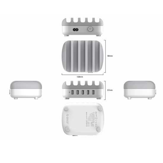 Orico зарядна станция за мобилни устройства Charger Station 220V - 5 x USB 40W White - DUK-5P-EU-WH Orico зарядна станция за мобилни устройства Charger Station 220V - 5 x USB 40W White - DUK-5P-EU-WH