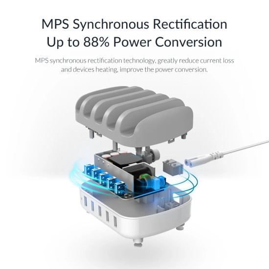 Orico зарядна станция за мобилни устройства Charger Station 220V - 5 x USB 40W White - DUK-5P-EU-WH Orico зарядна станция за мобилни устройства Charger Station 220V - 5 x USB 40W White - DUK-5P-EU-WH