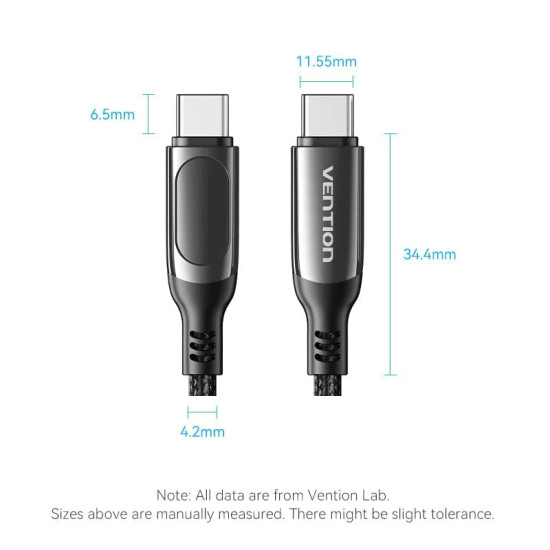 Vention кабел USB2.0 Type-C/Type-C 100W 1.2m - TAYBAV Vention кабел USB2.0 Type-C/Type-C 100W 1.2m - TAYBAV