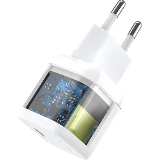 Vention Универсално зарядно за стена Charger Wall GaN - USB Type-C 30W White - FAKW0-EU Vention Универсално зарядно за стена Charger Wall GaN - USB Type-C 30W White - FAKW0-EU