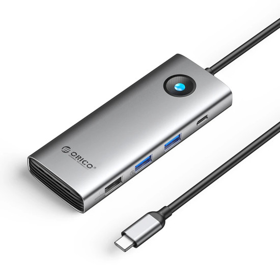 Orico докинг станция Type-C Docking Station Power Distribution 100W - HDMI, Type-C x 1, USB3.0 x 2, USB 2.0 x 1, LAN 1000Mbps Gigabit, VGA - PW11-8PC-GY-EP Orico докинг станция Type-C Docking Station Power Distribution 100W - HDMI, Type-C x 1, USB3.0 x 2, USB 2.0 x 1, LAN 1000Mbps Gigabit, VGA - PW11-8PC-GY-EP
