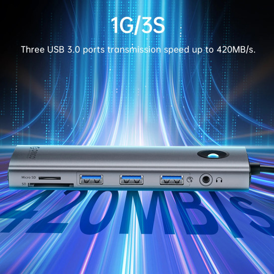 Orico докинг станция Type-C Docking Station Power Distribution 100W - HDMI, Type-C x 1, USB3.0 x 2, USB 2.0 x 1, LAN 1000Mbps Gigabit, VGA - PW11-8PC-GY-EP Orico докинг станция Type-C Docking Station Power Distribution 100W - HDMI, Type-C x 1, USB3.0 x 2, USB 2.0 x 1, LAN 1000Mbps Gigabit, VGA - PW11-8PC-GY-EP