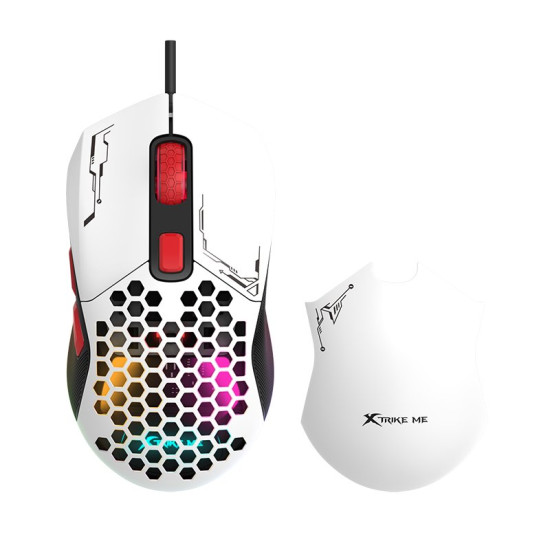 Xtrike ME геймърска мишка Gaming Mouse GM-316W - 7200dpi, Detachable covers, White Xtrike ME геймърска мишка Gaming Mouse GM-316W - 7200dpi, Detachable covers, White