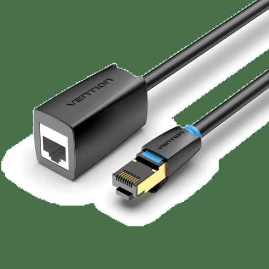 Vention удължителен кабел Cat.8 SSTP Extension Patch Cable 5M Black 40Gbps - IKHBJ Vention удължителен кабел Cat.8 SSTP Extension Patch Cable 5M Black 40Gbps - IKHBJ