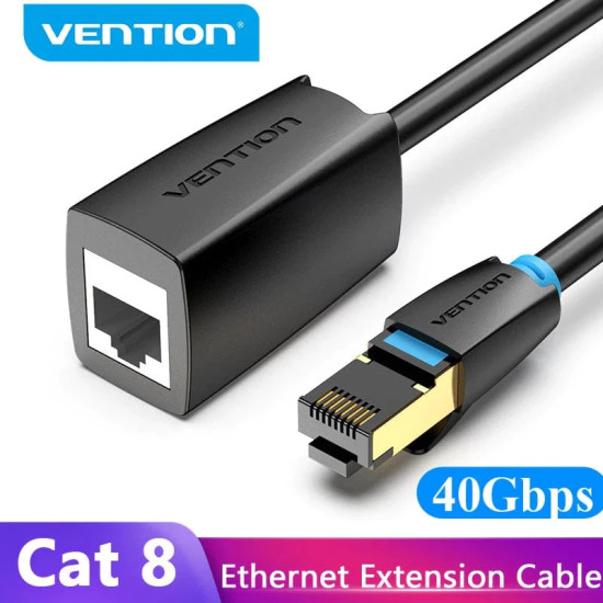 Vention удължителен кабел Cat.8 SSTP Extension Patch Cable 5M Black 40Gbps - IKHBJ Vention удължителен кабел Cat.8 SSTP Extension Patch Cable 5M Black 40Gbps - IKHBJ
