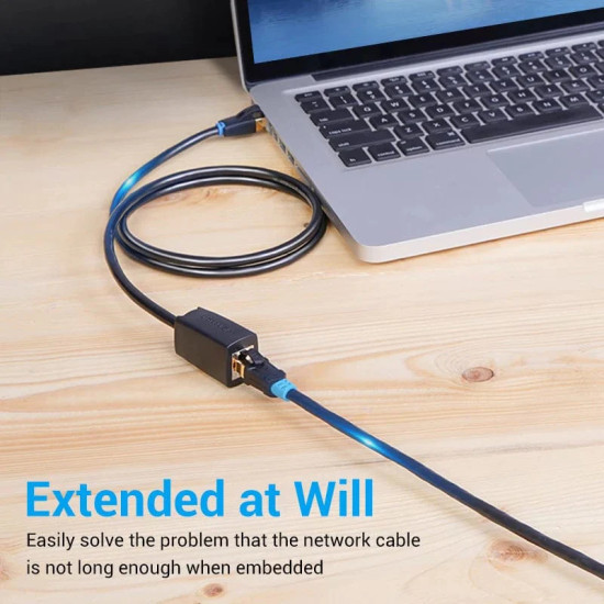Vention удължителен кабел Cat.8 SSTP Extension Patch Cable 5M Black 40Gbps - IKHBJ Vention удължителен кабел Cat.8 SSTP Extension Patch Cable 5M Black 40Gbps - IKHBJ