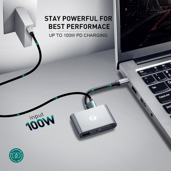 VCom докинг станция Docking Station Type-C Power Distribution 3.0 100W - HDMI, Type-C x 1, USB3.0 - CU4511 VCom докинг станция Docking Station Type-C Power Distribution 3.0 100W - HDMI, Type-C x 1, USB3.0 - CU4511