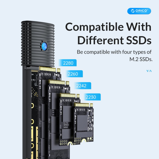 Orico външна кутия за диск Storage - Case - M.2 NGFF SATA M/B key Blue - PWM2 Orico външна кутия за диск Storage - Case - M.2 NGFF SATA M/B key Blue - PWM2