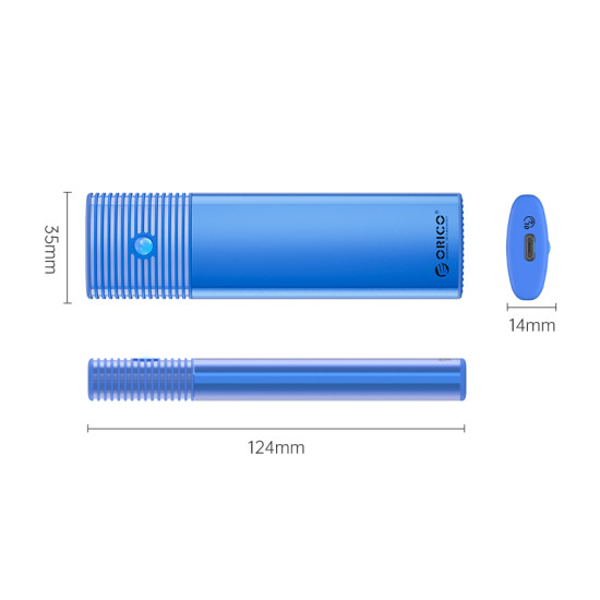Orico външна кутия за диск Storage - Case - M.2 NVMe M/B key 10 Gbps Blue - PWM2-G2 Orico външна кутия за диск Storage - Case - M.2 NVMe M/B key 10 Gbps Blue - PWM2-G2
