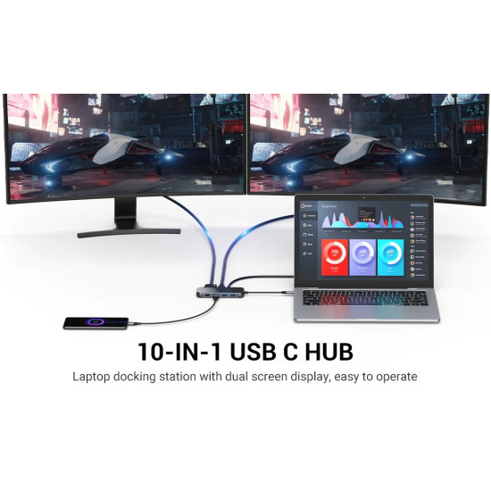 Vention докинг станция Type-C Docking Station Power Distribution 3.0 87W - HDMI, Type-C x 1, USB3.0 x 2, USB 2.0 x 2, LAN, SD/TF, VGA - TFGHB Vention докинг станция Type-C Docking Station Power Distribution 3.0 87W - HDMI, Type-C x 1, USB3.0 x 2, USB 2.0 x 2, LAN, SD/TF, VGA - TFGHB