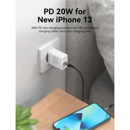 Vention бързо зарядно Fast Charger Wall - QC4.0, PD3.0 Type-C, 20W White - FADW0 Vention бързо зарядно Fast Charger Wall - QC4.0, PD3.0 Type-C, 20W White - FADW0