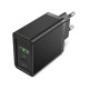 Vention бързо зарядно Fast Charger Wall - QC4.0, PD Type-C + QC3.0 USB A, 20W Black - FBBB0 Vention бързо зарядно Fast Charger Wall - QC4.0, PD Type-C + QC3.0 USB A, 20W Black - FBBB0