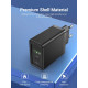Vention бързо зарядно Fast Charger Wall - QC4.0, PD Type-C + QC3.0 USB A, 20W Black - FBBB0 Vention бързо зарядно Fast Charger Wall - QC4.0, PD Type-C + QC3.0 USB A, 20W Black - FBBB0