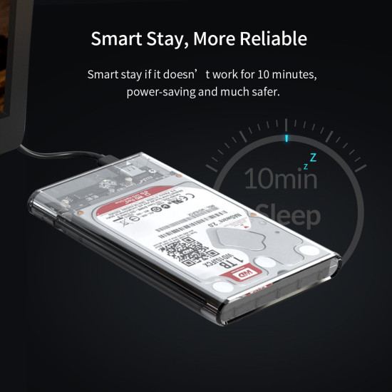 Orico външна кутия за диск Storage - Case - 2.5 inch 10Gbps Type-C Transparent - 2139C3-G2-CR-BP Orico външна кутия за диск Storage - Case - 2.5 inch 10Gbps Type-C Transparent - 2139C3-G2-CR-BP
