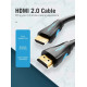 Vention кабел Cable HDMI 2.0 15.0m - 4K/60Hz Black - VAA-M02-B1500 Vention кабел Cable HDMI 2.0 15.0m - 4K/60Hz Black - VAA-M02-B1500