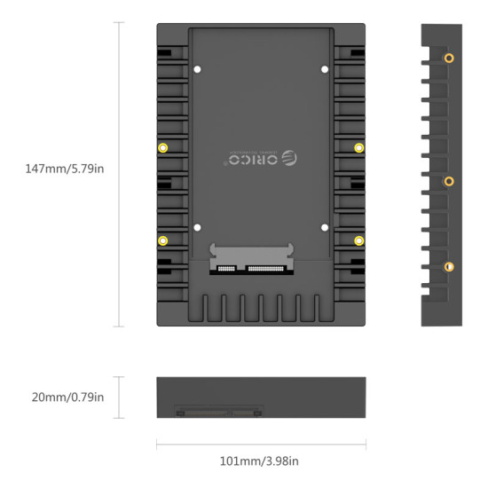Orico кади за харддиск HDD Caddy 2.5-to-3.5 inch - 1125SS-V1-BK-BP Orico кади за харддиск HDD Caddy 2.5-to-3.5 inch - 1125SS-V1-BK-BP