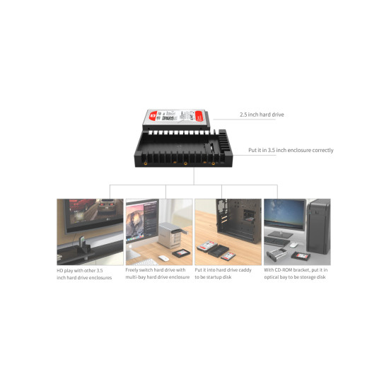 Orico кади за харддиск HDD Caddy 2.5-to-3.5 inch - 1125SS-V1-BK-BP Orico кади за харддиск HDD Caddy 2.5-to-3.5 inch - 1125SS-V1-BK-BP