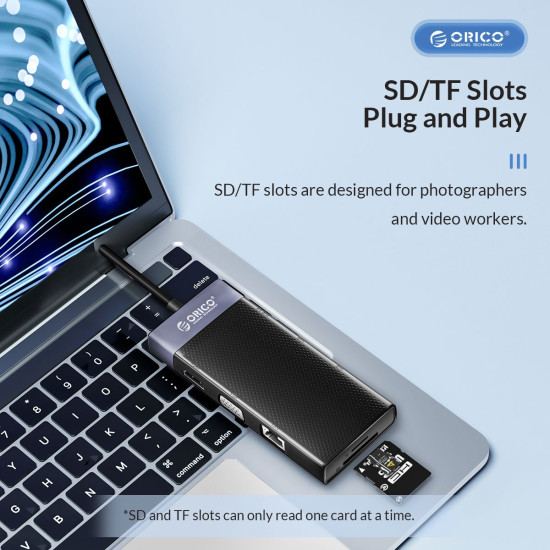 Orico докинг станция Type-C Docking Station Power Distribution 3.0 87W - HDMI, Type-C x 1, USB3.0 x 1, USB 2.0 x 2, LAN, SD, VGA, Audio - MDK-10P-BK Orico докинг станция Type-C Docking Station Power Distribution 3.0 87W - HDMI, Type-C x 1, USB3.0 x 1, USB 2.0 x 2, LAN, SD, VGA, Audio - MDK-10P-BK