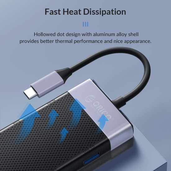 Orico докинг станция Type-C Docking Station Power Distribution 3.0 87W - HDMI, Type-C x 1, USB3.0 x 1, USB 2.0 x 2, LAN, SD, VGA, Audio - MDK-10P-BK Orico докинг станция Type-C Docking Station Power Distribution 3.0 87W - HDMI, Type-C x 1, USB3.0 x 1, USB 2.0 x 2, LAN, SD, VGA, Audio - MDK-10P-BK