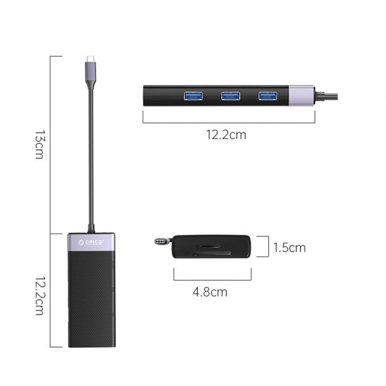 Orico докинг станция Type-C Docking Station Power Distribution 3.0 87W - HDMI, Type-C x 1, USB3.0 x 1, USB 2.0 x 2, LAN, SD, VGA, Audio - MDK-10P-BK Orico докинг станция Type-C Docking Station Power Distribution 3.0 87W - HDMI, Type-C x 1, USB3.0 x 1, USB 2.0 x 2, LAN, SD, VGA, Audio - MDK-10P-BK
