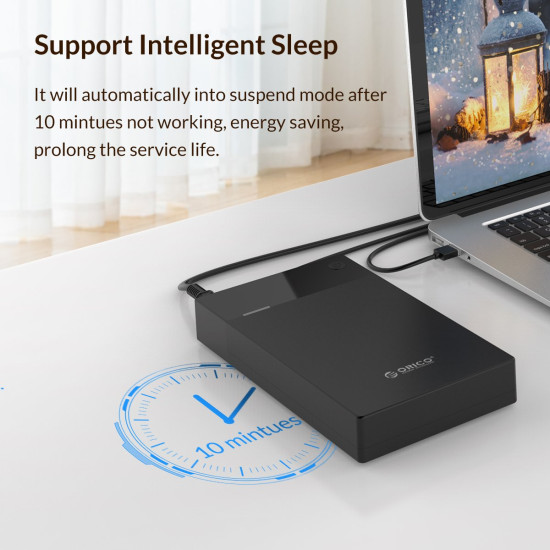 Orico кутия за диск Storage - Case - 3.5 inch, USB3.0, Built-in Power adapter, UASP, black - 3599U3 Orico кутия за диск Storage - Case - 3.5 inch, USB3.0, Built-in Power adapter, UASP, black - 3599U3