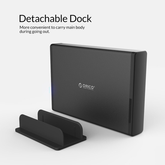 Orico кутия за диск Storage - Case - 3.5 inch Vertical, USB3.0, Power adapter, UASP, black - 7688U3-BK Orico кутия за диск Storage - Case - 3.5 inch Vertical, USB3.0, Power adapter, UASP, black - 7688U3-BK