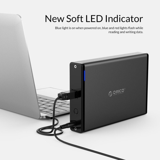 Orico кутия за диск Storage - Case - 3.5 inch Vertical, USB3.0, Power adapter, UASP, black - 7688U3-BK Orico кутия за диск Storage - Case - 3.5 inch Vertical, USB3.0, Power adapter, UASP, black - 7688U3-BK