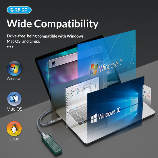 Orico външна кутия за диск Storage - Case - M.2 NVMe M-key 10 Gbps Space Gray - MM2C3-G2-GY Orico външна кутия за диск Storage - Case - M.2 NVMe M-key 10 Gbps Space Gray - MM2C3-G2-GY