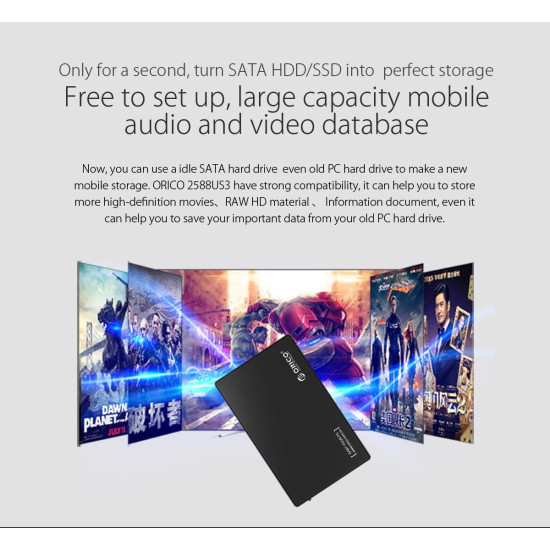 Orico външна кутия за диск Storage - Case - 2.5 inch USB3.0 SILVER - 2588US3-V1-SV Orico външна кутия за диск Storage - Case - 2.5 inch USB3.0 SILVER - 2588US3-V1-SV
