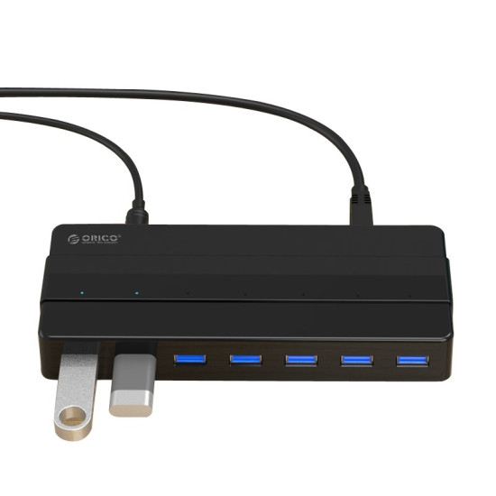 Orico хъб USB3.0 HUB 7 port with Premium Power Adapter, Black - H7928-U3-V1-BK Orico хъб USB3.0 HUB 7 port with Premium Power Adapter, Black - H7928-U3-V1-BK