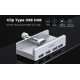 Orico хъб USB 3.0 HUB Clip Type 4 port - aux Micro-USB power input, Aluminum - MH4PU-P-SV Orico хъб USB 3.0 HUB Clip Type 4 port - aux Micro-USB power input, Aluminum - MH4PU-P-SV