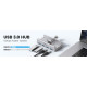 Orico хъб USB 3.0 HUB Clip Type 4 port - aux Micro-USB power input, Aluminum - MH4PU-P-SV Orico хъб USB 3.0 HUB Clip Type 4 port - aux Micro-USB power input, Aluminum - MH4PU-P-SV