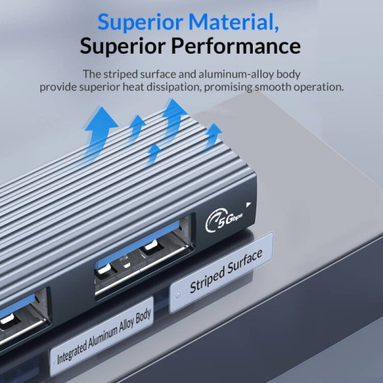 Orico хъб USB3.0/2.0 HUB 3 port TYPE C, Aluminum - AH-W13-GY Orico хъб USB3.0/2.0 HUB 3 port TYPE C, Aluminum - AH-W13-GY