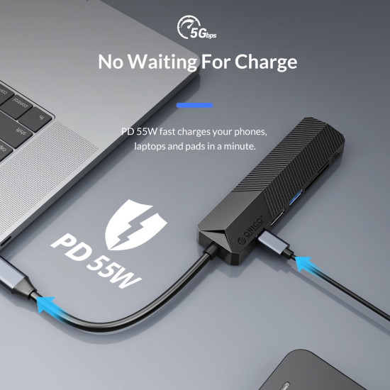 Orico докинг станция Docking Station Type-C 4-in-1 Power Distribution 55W - MDK-4P Black - HDMI, Type-C x 1, USB3.0 x1, USB2.0 x1 Orico докинг станция Docking Station Type-C 4-in-1 Power Distribution 55W - MDK-4P Black - HDMI, Type-C x 1, USB3.0 x1, USB2.0 x1