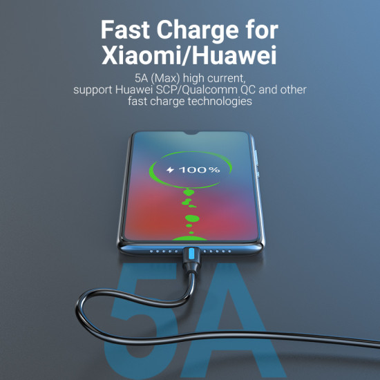 Vention Кабел USB 3.1 Type-C / USB 2.0 AM - 0.5M Black 5A Fast Charge - CORBD Vention Кабел USB 3.1 Type-C / USB 2.0 AM - 0.5M Black 5A Fast Charge - CORBD