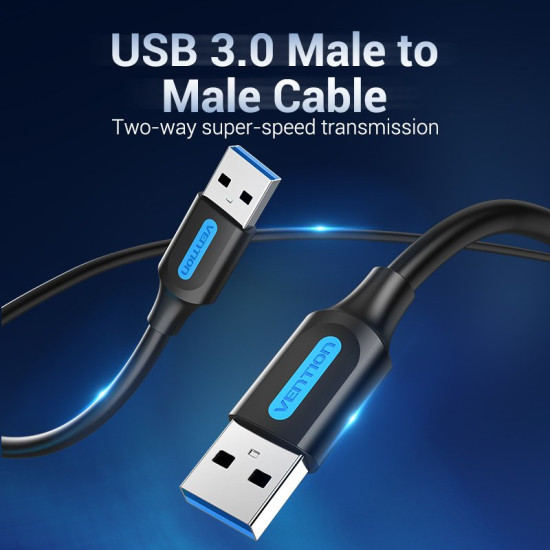 Vention Кабел USB 3.0 AM / AM - 1.5M Black - CONBG Vention Кабел USB 3.0 AM / AM - 1.5M Black - CONBG