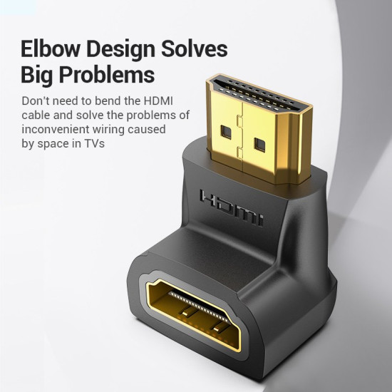 Vention Адаптер Adapter HDMI Right Angle 90 Degree M/F - AIOB0 Vention Адаптер Adapter HDMI Right Angle 90 Degree M/F - AIOB0