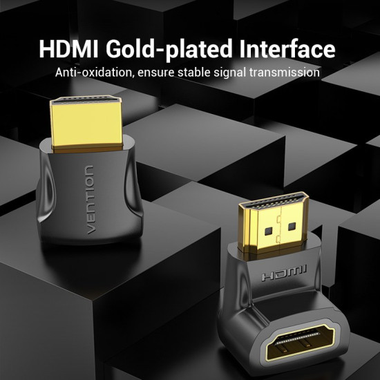 Vention Адаптер Adapter HDMI Right Angle 90 Degree M/F - AIOB0 Vention Адаптер Adapter HDMI Right Angle 90 Degree M/F - AIOB0