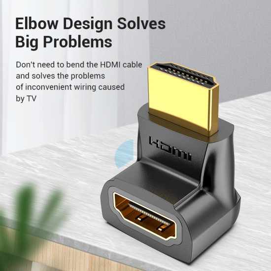Vention Адаптер Adapter HDMI Right Angle 270 Degree M/F - AINB0 Vention Адаптер Adapter HDMI Right Angle 270 Degree M/F - AINB0