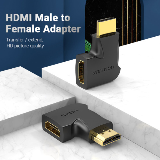Vention Адаптер Adapter HDMI Vertical Flat 90 Degree M/F - AIPB0 Vention Адаптер Adapter HDMI Vertical Flat 90 Degree M/F - AIPB0