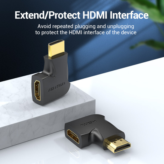 Vention Адаптер Adapter HDMI Vertical Flat 90 Degree M/F - AIPB0 Vention Адаптер Adapter HDMI Vertical Flat 90 Degree M/F - AIPB0