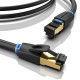 Vention Кабел LAN SFTP Cat.8 Patch Cable - 1M Black 40Gbps - IKABF Vention Кабел LAN SFTP Cat.8 Patch Cable - 1M Black 40Gbps - IKABF