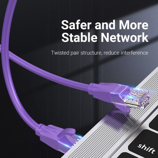 Vention Кабел LAN UTP Cat.6 Patch Cable - 1M Purple - IBEVF Vention Кабел LAN UTP Cat.6 Patch Cable - 1M Purple - IBEVF