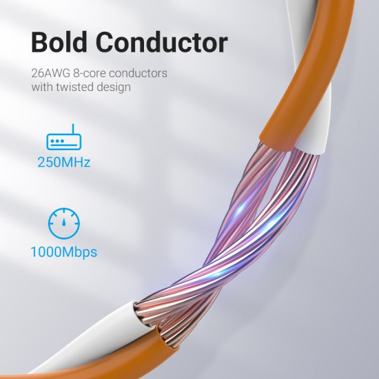 Vention Кабел LAN UTP Cat.6 Patch Cable - 1M Purple - IBEVF Vention Кабел LAN UTP Cat.6 Patch Cable - 1M Purple - IBEVF