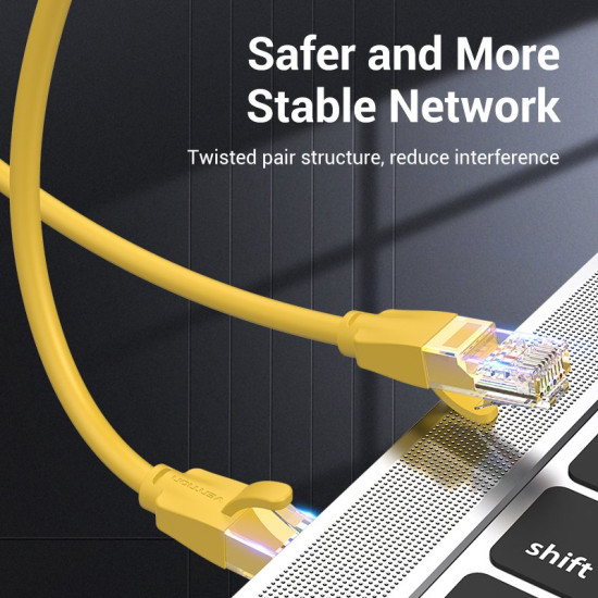 Vention Кабел LAN UTP Cat.6 Patch Cable - 2M Yellow - IBEYH Vention Кабел LAN UTP Cat.6 Patch Cable - 2M Yellow - IBEYH